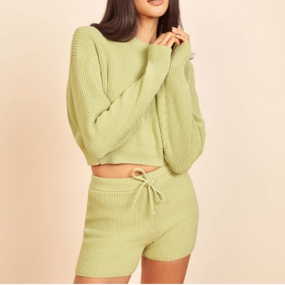 Reformation Sami Sweater and Sanzo Shorts set
